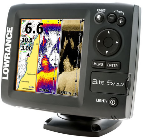 Lowrance Elite 5 HDI Combo Colors Ecoscandaglio/GPS Chartplotter